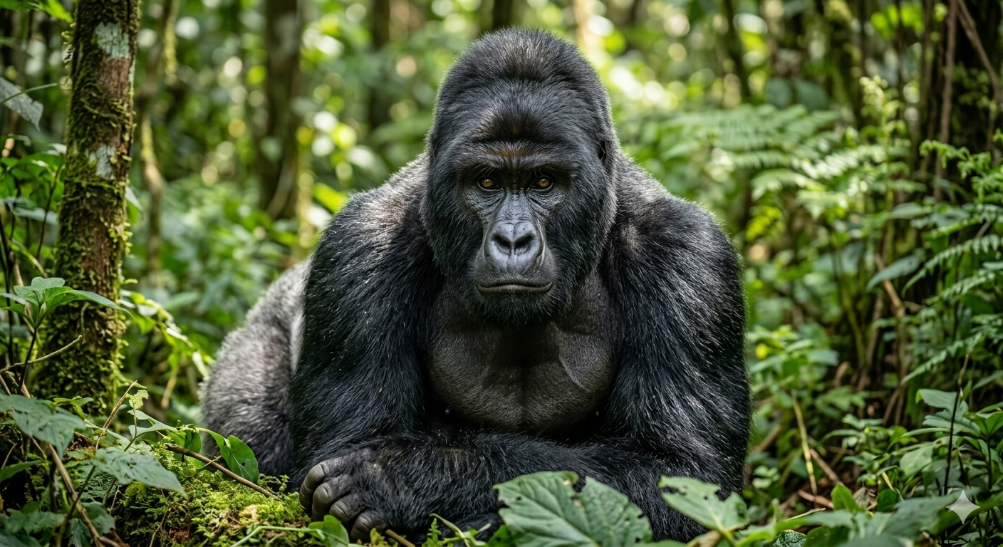 Mountain gorilla in Bwindi